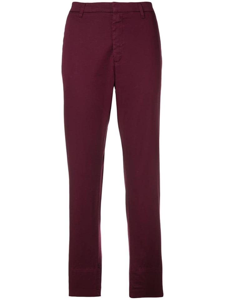 Hope High-waisted Cropped Trousers - Pink & Purple