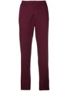 Hope High-waisted Cropped Trousers - Pink & Purple