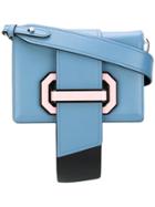 Prada Strap Closure Crossbody Bag - Blue