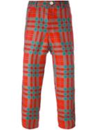 Comme Des Garçons Shirt Boy Checked Cropped Trousers