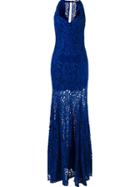 Martha Medeiros Lace Maxi Dress - Blue