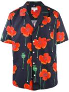 Soulland Short-sleeve Floral Shirt, Men's, Size: Large, Black, Cotton
