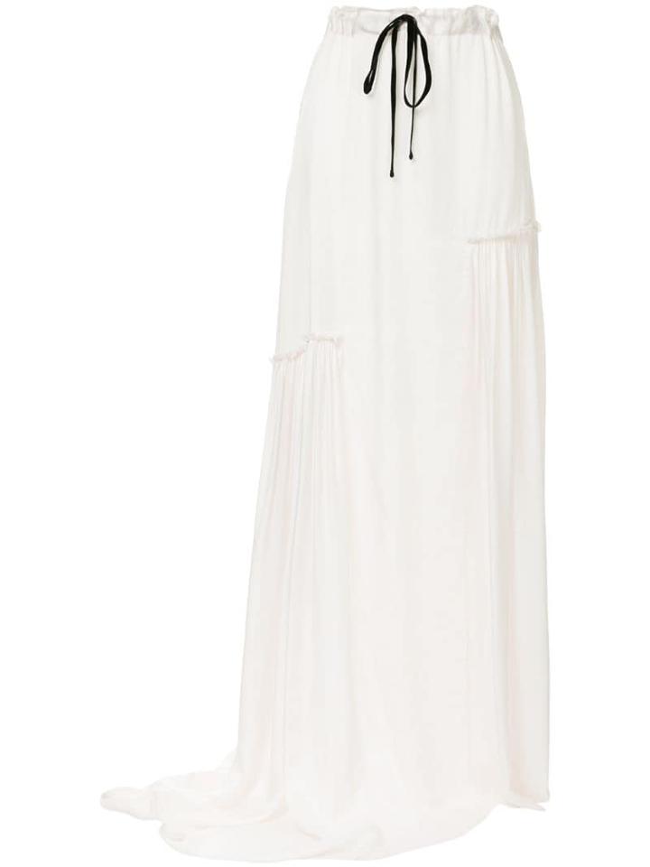 Ann Demeulemeester Asymmetric Ruched Long Skirt - Pink