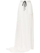 Ann Demeulemeester Asymmetric Ruched Long Skirt - Pink