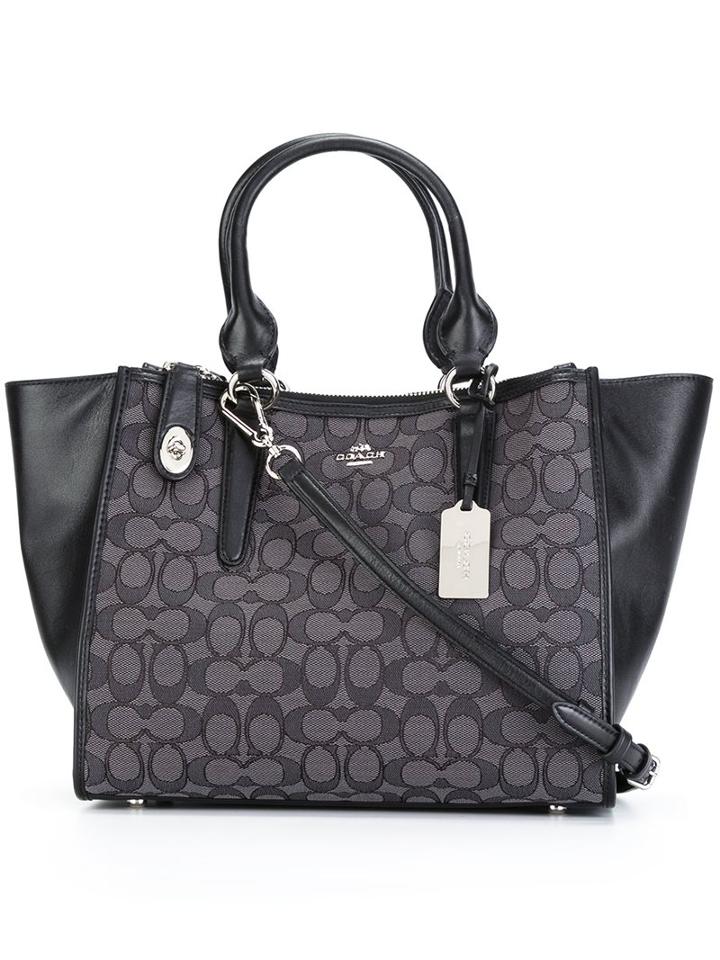 Coach Contrast Panel Tote Bag, Women's, Black