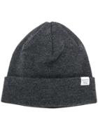 Norse Projects Logo Beanie - Grey