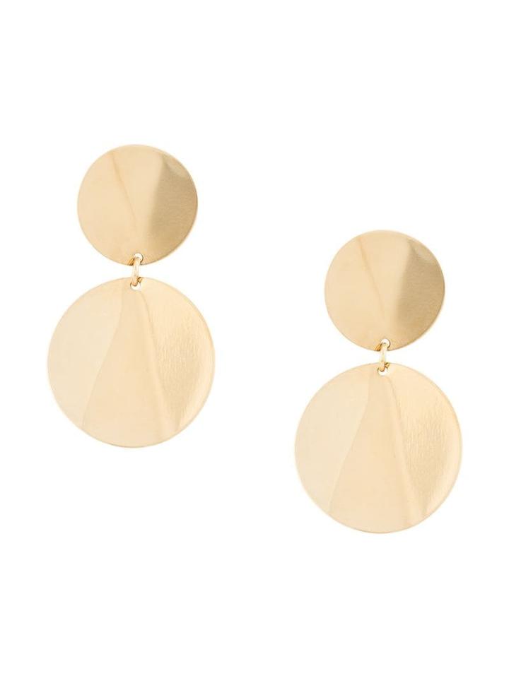 Malaika Raiss Double Disc Earrings - Gold