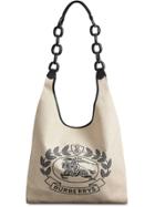 Burberry Medium Archive Logo Canvas And Leather Shopper - Neutrals