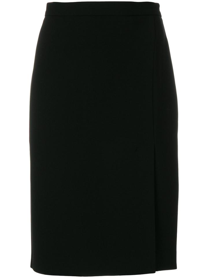Boutique Moschino Side Slit Pencil Skirt - Black