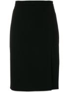 Boutique Moschino Side Slit Pencil Skirt - Black