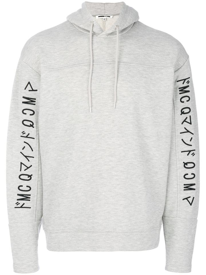 Mcq Alexander Mcqueen - Embroidered Logo Hoodie - Men - Cotton/polyester - L, Grey, Cotton/polyester