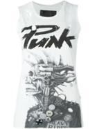 Philipp Plein Punk Tank Top, Women's, Size: S, White, Cotton
