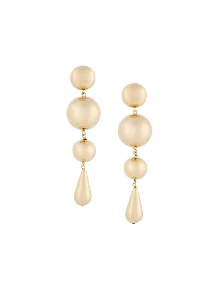 J.w.anderson Drop Detail Earrings, Metallic