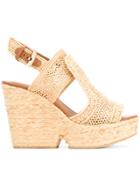 Robert Clergerie Dypaille Wicker Sandals - Yellow & Orange