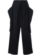 Dressedundressed Rear Layers Wide-legged Trousers, Men's, Size: 2, Black, Polyester/cotton