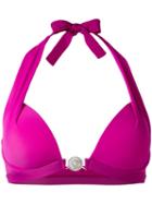 Versace Push Up Halter Bikini, Women's, Size: 3, Pink/purple, Polyamide/spandex/elastane