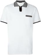 Versace Greca Key Collar Polo Shirt, Men's, Size: Xl, White, Cotton