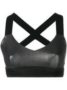 No Ka' Oi Metallic Stretch-jersey Sports Bra - Black