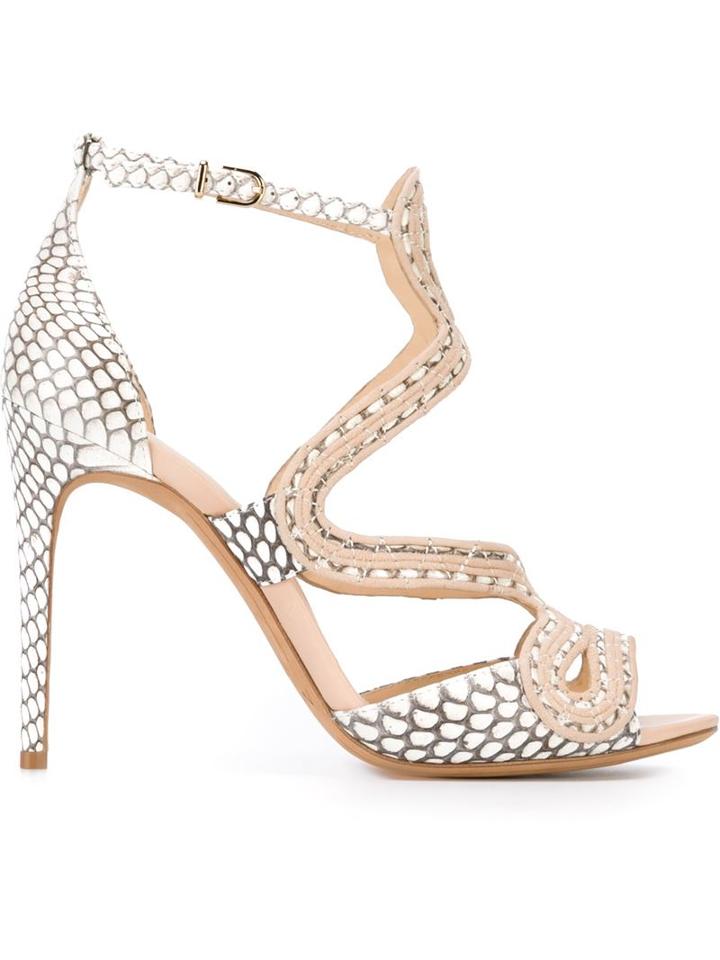 Alexandre Birman Printed Stiletto Sandals