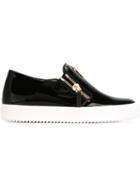 Giuseppe Zanotti Design Eve Slip-on Sneakers, Women's, Size: 37.5, Black, Rubber/patent Leather
