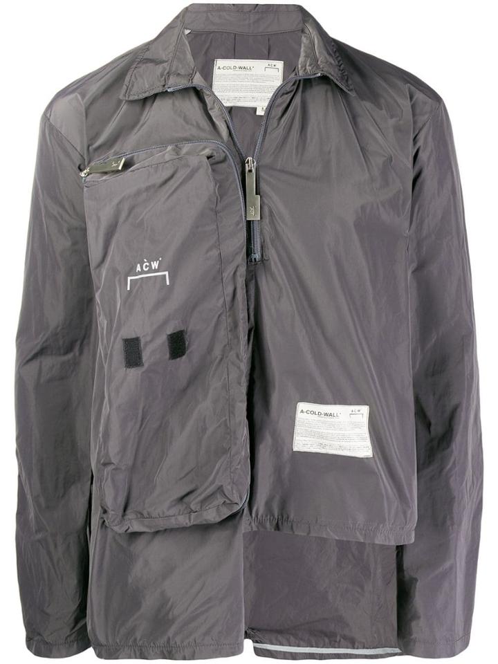 A-cold-wall* Zipped Windbreaker Jumper - Grey