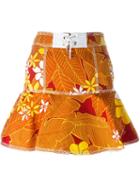 Dsquared2 Peplum Skirt, Women's, Size: 40, Yellow/orange, Cotton/spandex/elastane