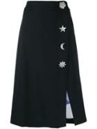 Emilio Pucci Oversized Button Detailed Skirt - Black