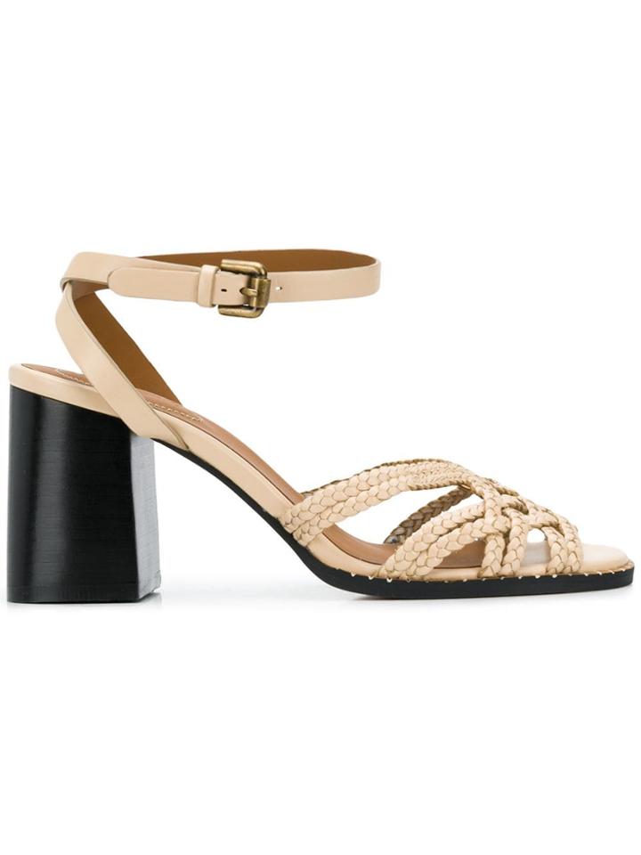 See By Chloé Block Heel Sandals - Neutrals