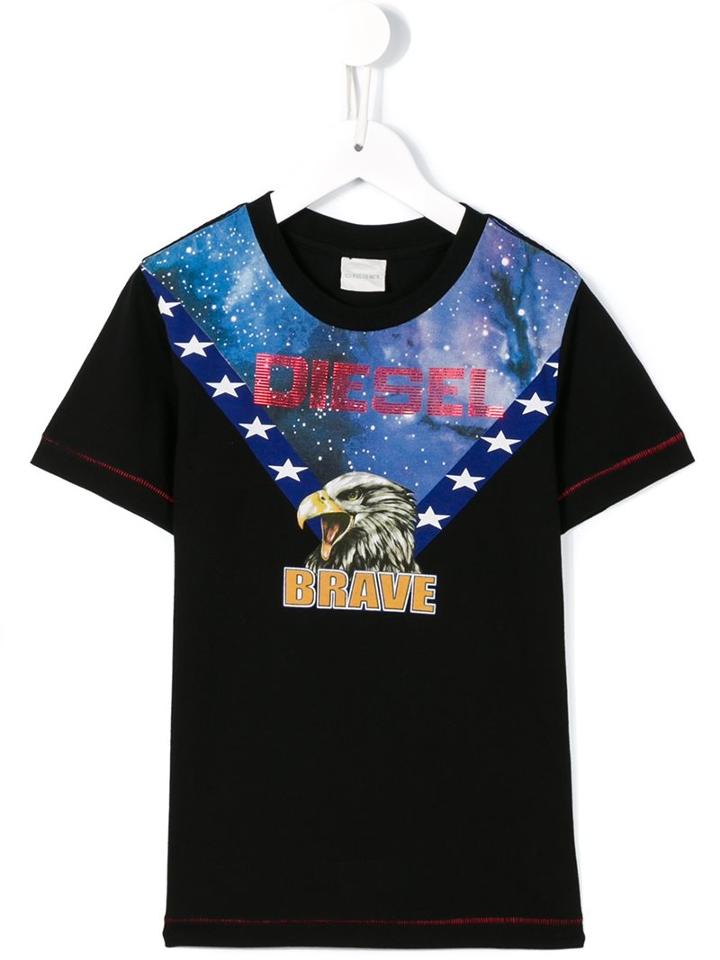 Diesel Kids 'talto' T-shirt, Boy's, Size: 7 Yrs, Black