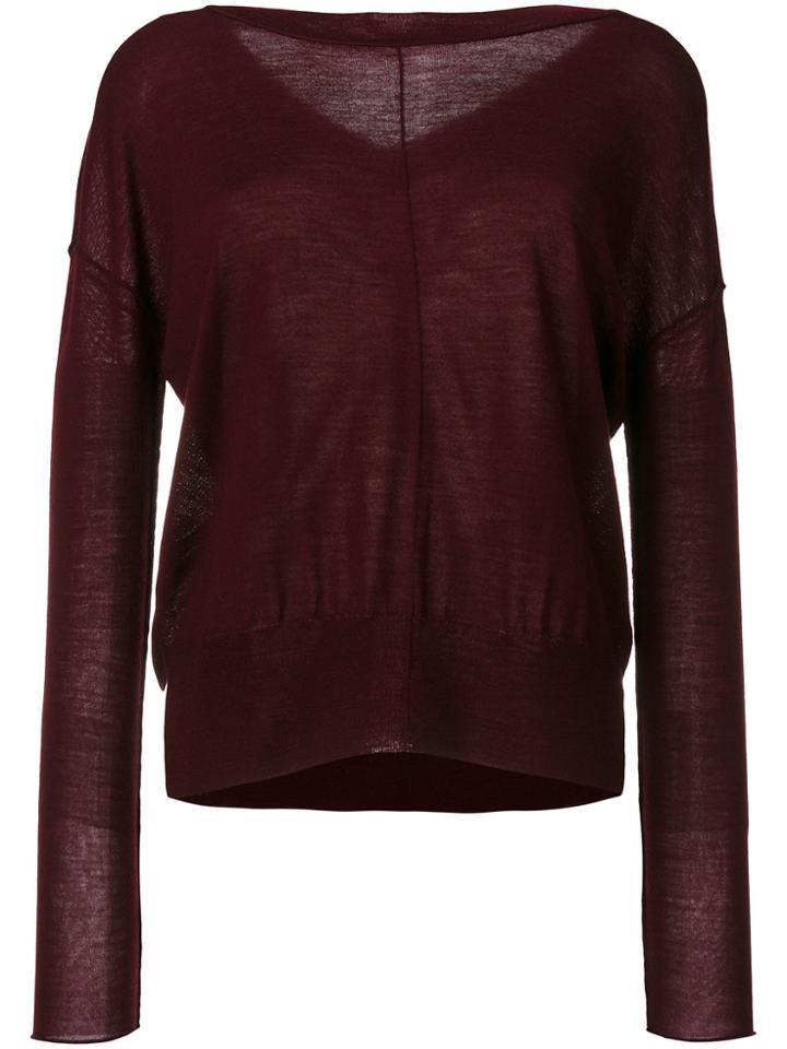 Forte Forte Slit Side Sweater - Red