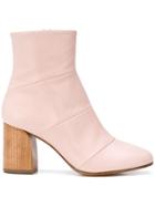Christian Wijnants Abbas Ankle Boots - Pink & Purple