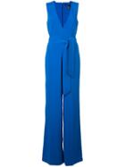 Jay Godfrey Belted Waist Jumpsuit - Blue