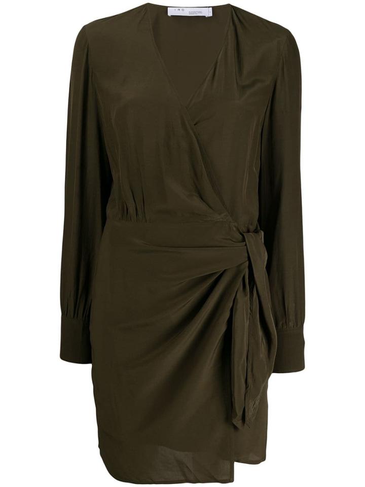Iro Ophie Draped Mini Dress - Green