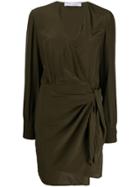 Iro Ophie Draped Mini Dress - Green