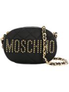 Moschino Quilted Shoulder Bag - Black