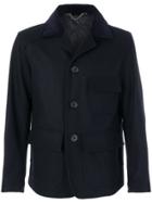 Doppiaa Single Breasted Short Coat - Blue