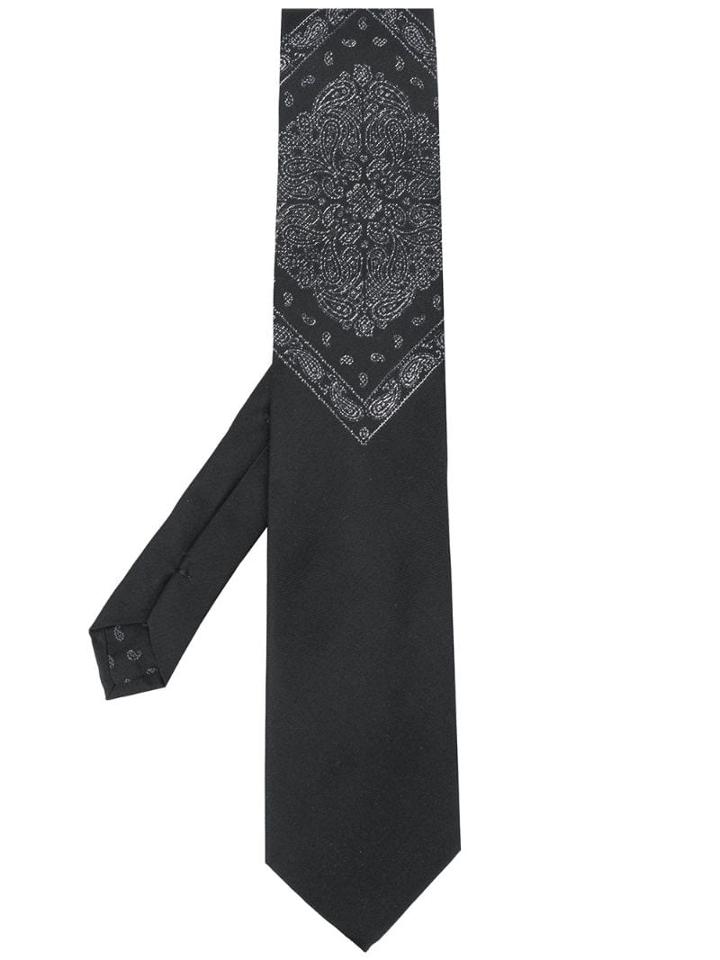 Etro Paisley Detail Tie - Black