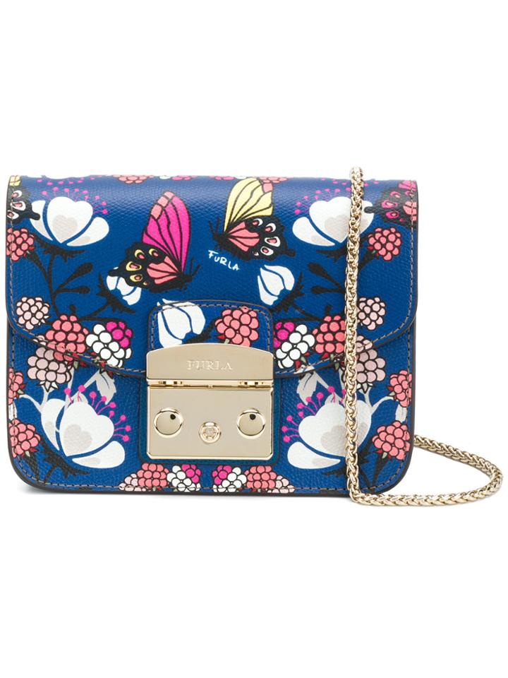 Furla Patterned Mini Metropolis Bag - Blue