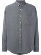 Ami Alexandre Mattiussi Button Down Shirt, Men's, Size: 40, Grey, Viscose/wool