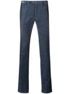 Tagliatore Straight Leg Tailored Trousers - Blue