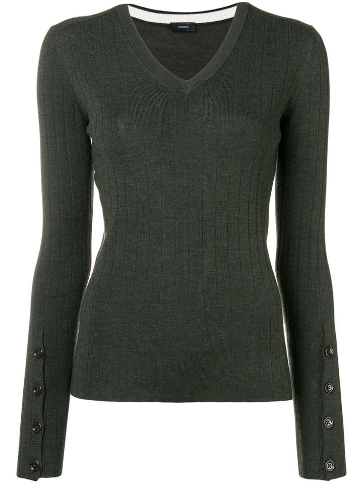 Joseph Ribbed Knit Jumper - Green