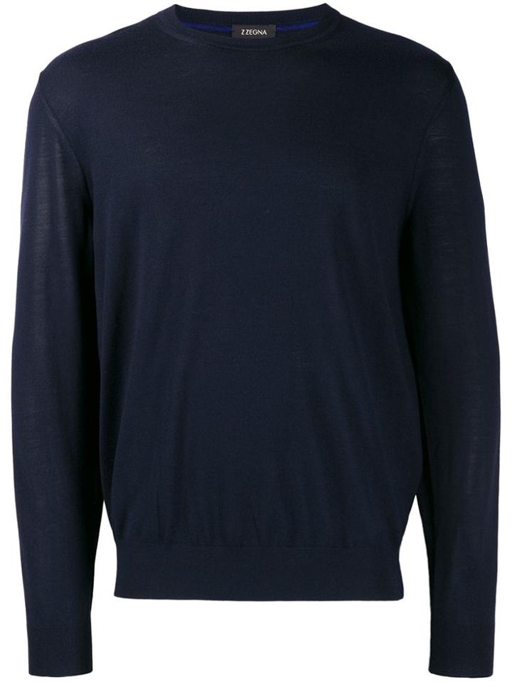 Z Zegna Fine Knit Sweater - Blue