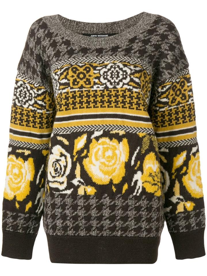 Junya Watanabe Printed Sweater - Brown