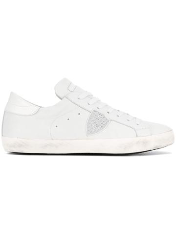 Philippe Model Philippe Model Cllusd02 Blanc Argent Leather - White