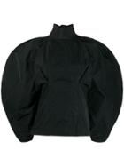 Givenchy Taffeta Oversized Sleeve Blouse - Black