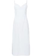 Des Prés Illusion Spaghetti Strap Dress - Blue