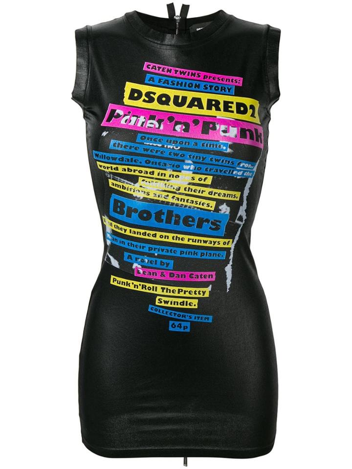 Dsquared2 Print Mini Dress - Black