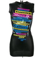 Dsquared2 Print Mini Dress - Black