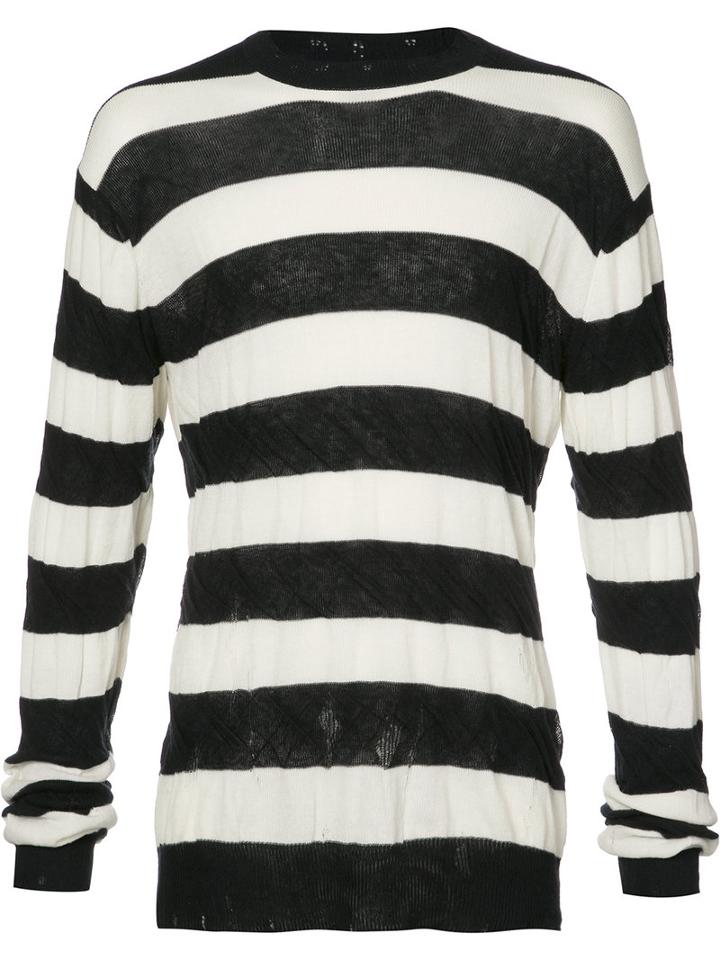 Junya Watanabe Comme Des Garçons - Striped Jumper - Men - Cotton - S, Black, Cotton