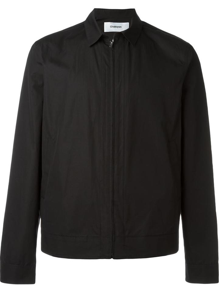 Chalayan Zipped Shirt Jacket, Men's, Size: 54, Black, Cotton